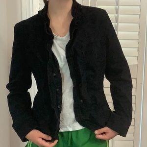 Blacky Dress Berlin Black Cordoroy Women’s Jacket in Size 10.